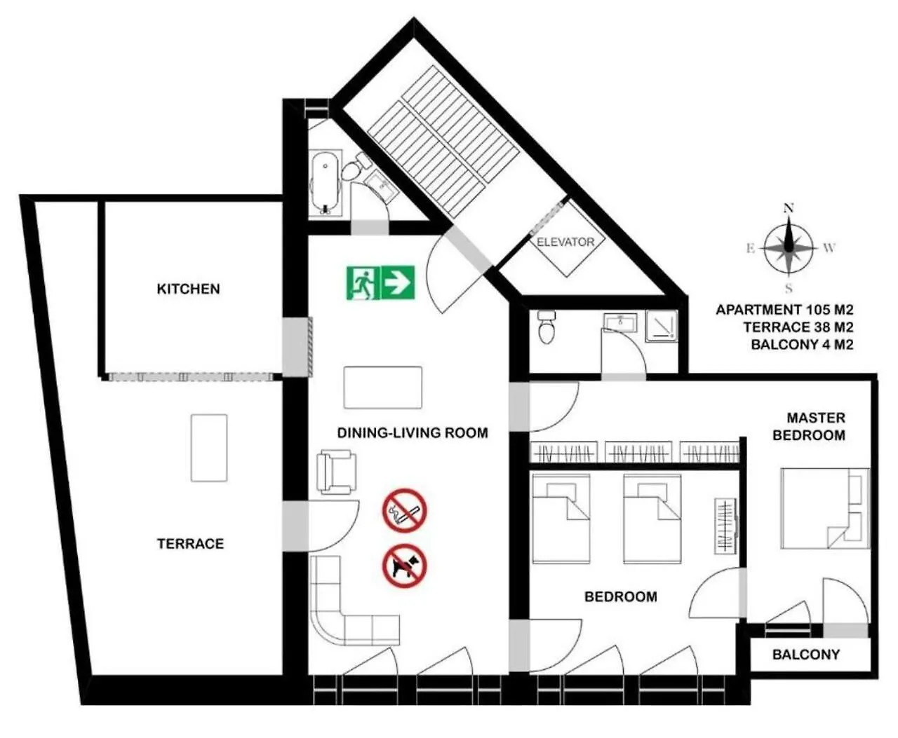 105M2 Penthouse Sea View Rijeka With Free Garage Parking Apartment